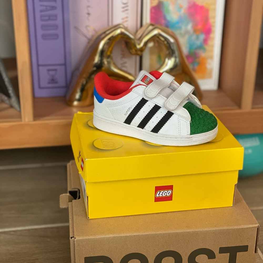 LEGO Kids' White, Green, and Blue Sneakers